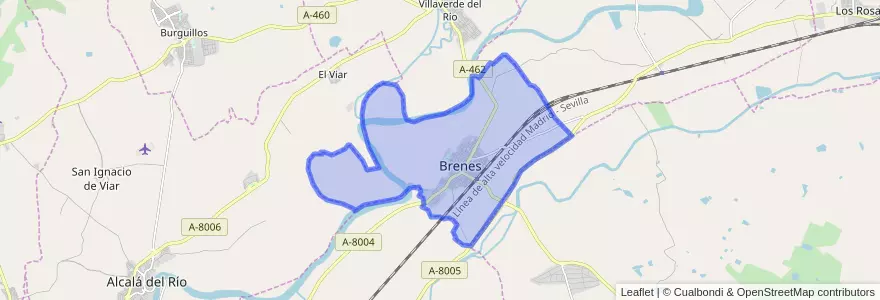 Mapa de ubicacion de Brenes.