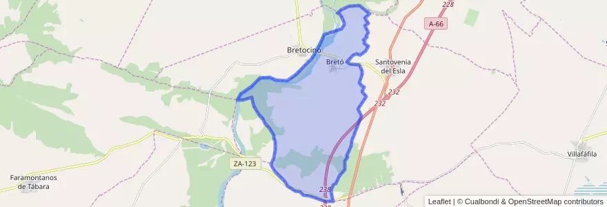 Mapa de ubicacion de Bretó.