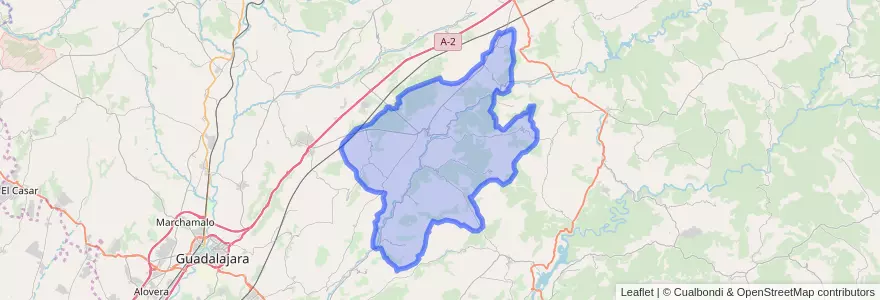 Mapa de ubicacion de Brihuega.