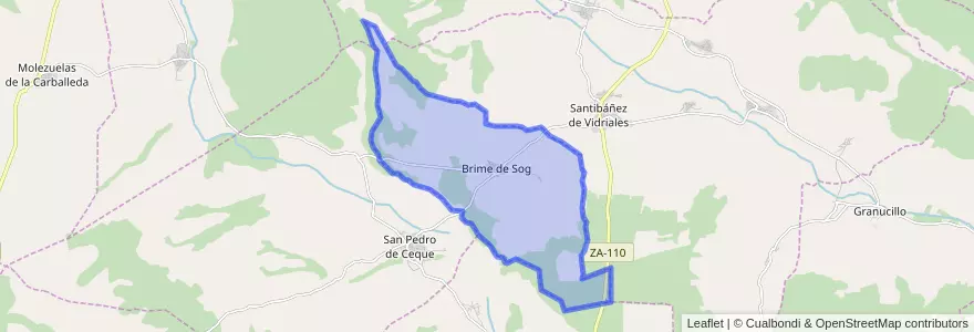 Mapa de ubicacion de Brime de Sog.