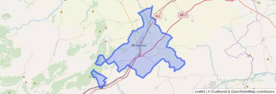 Mapa de ubicacion de Briviesca.