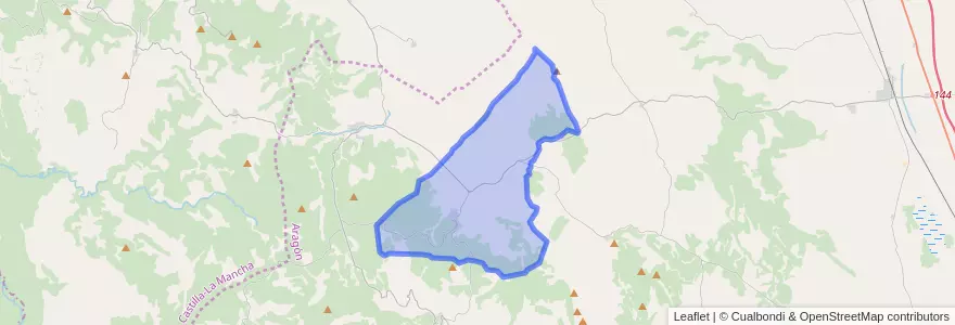 Mapa de ubicacion de Bronchales.