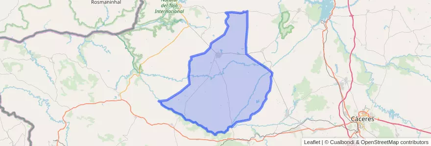 Mapa de ubicacion de Brozas.