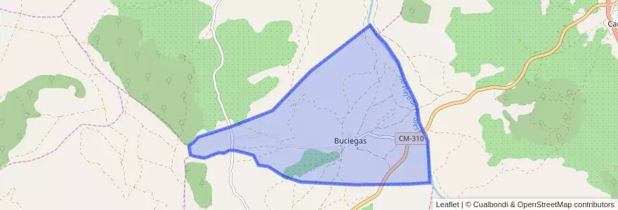 Mapa de ubicacion de Buciegas.