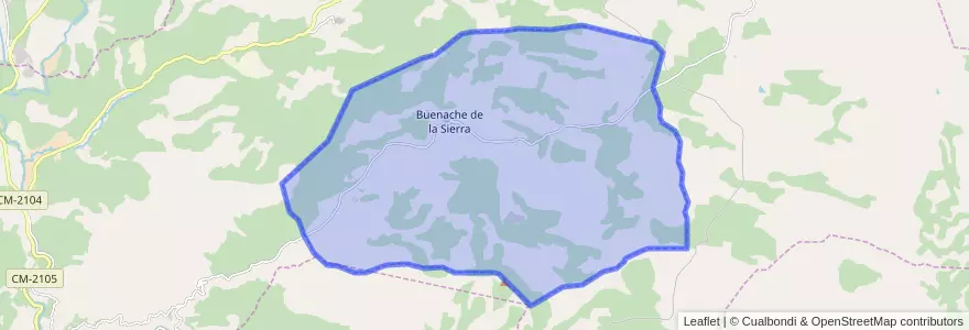Mapa de ubicacion de Buenache de la Sierra.
