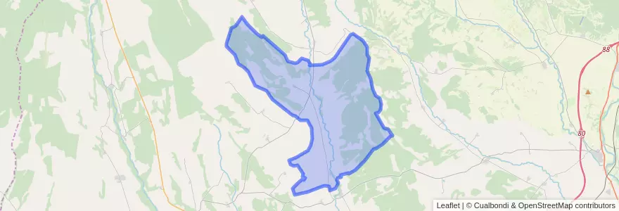 Mapa de ubicacion de Buenavista de Valdavia.