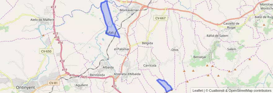 Mapa de ubicacion de Bufali.