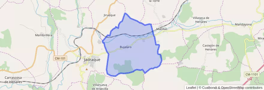 Mapa de ubicacion de Bujalaro.