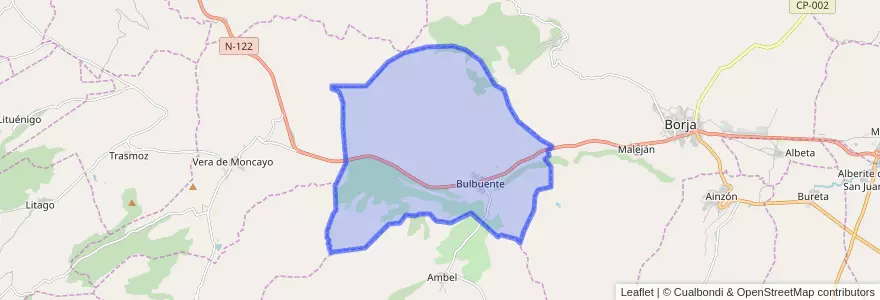 Mapa de ubicacion de Bulbuente.