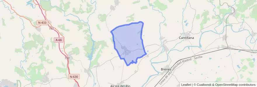Mapa de ubicacion de Burguillos.
