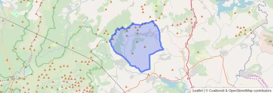Mapa de ubicacion de Bustarviejo.