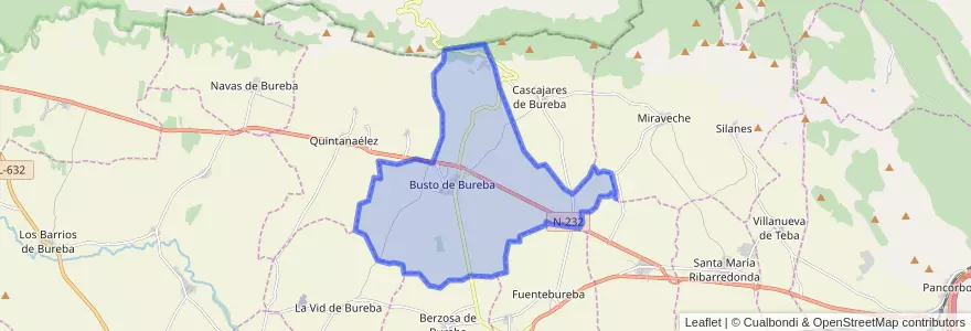 Mapa de ubicacion de Busto de Bureba.