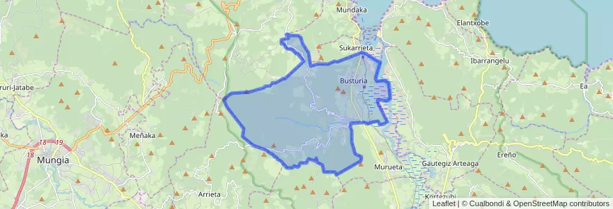 Mapa de ubicacion de Busturia.