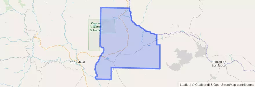Mapa de ubicacion de Buta Ranquil.