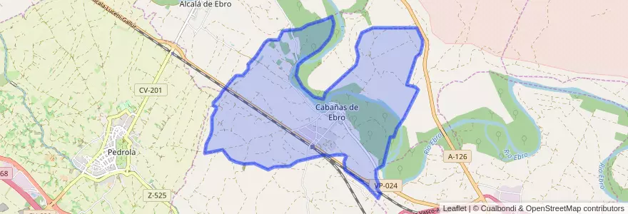 Mapa de ubicacion de Cabañas de Ebro.