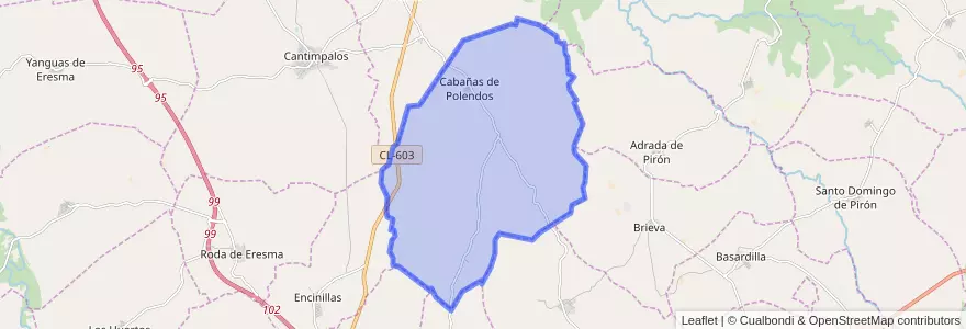 Mapa de ubicacion de Cabañas de Polendos.