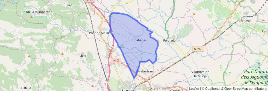 Mapa de ubicacion de Cabanes.