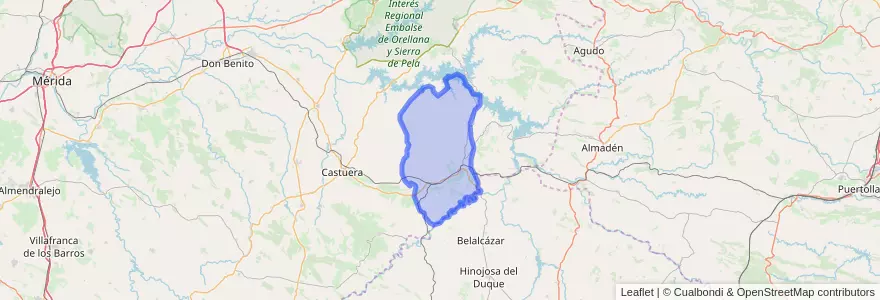 Mapa de ubicacion de Cabeza del Buey.