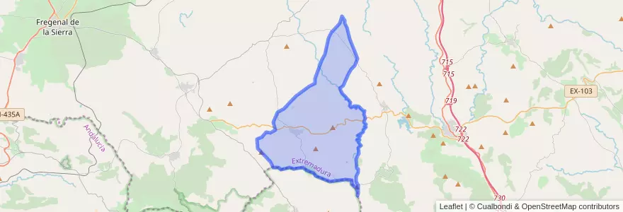 Mapa de ubicacion de Cabeza la Vaca.