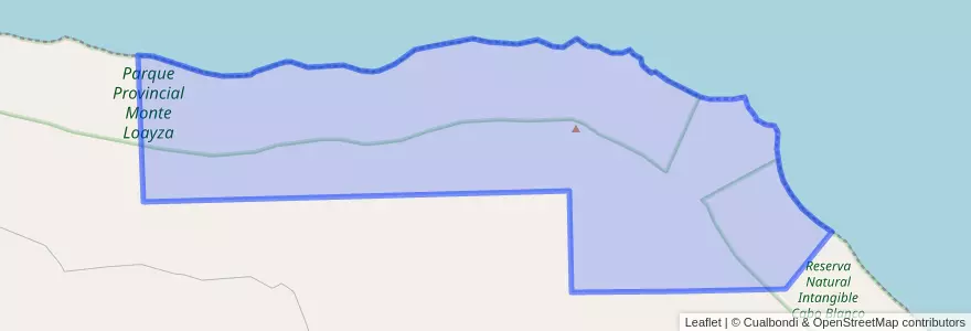 Mapa de ubicacion de Cabo Tres Puntas.