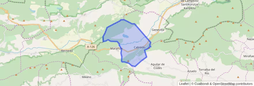 Mapa de ubicacion de Cabredo.
