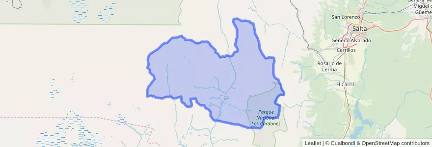 Mapa de ubicacion de Cachi.
