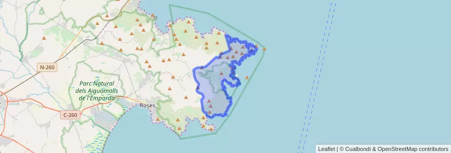 Mapa de ubicacion de Cadaqués.