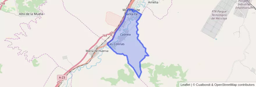 Mapa de ubicacion de Cadrete.