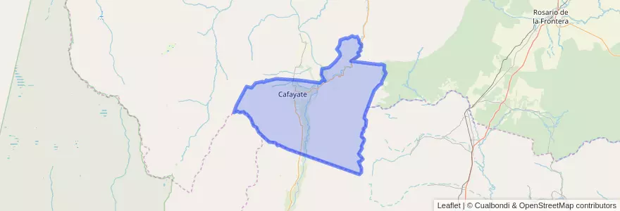 Mapa de ubicacion de Cafayate.