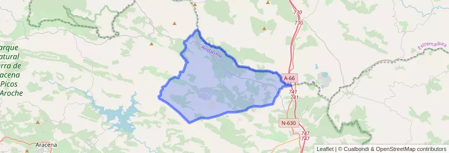 Mapa de ubicacion de Cala.