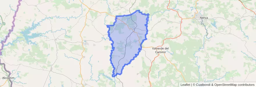 Mapa de ubicacion de Calañas.