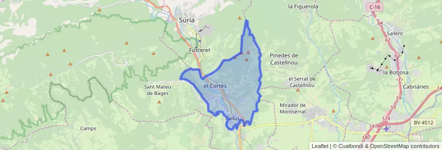 Mapa de ubicacion de Callús.