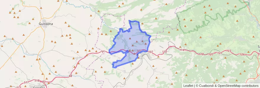 Mapa de ubicacion de Calonge de Segarra.