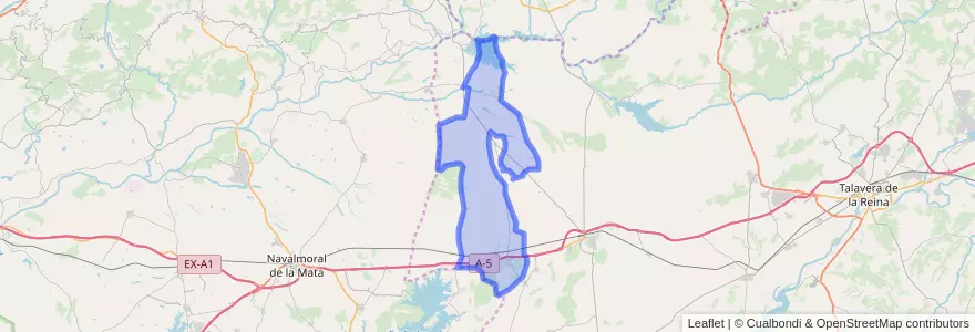Mapa de ubicacion de Calzada de Oropesa.