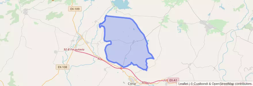 Mapa de ubicacion de Calzadilla.