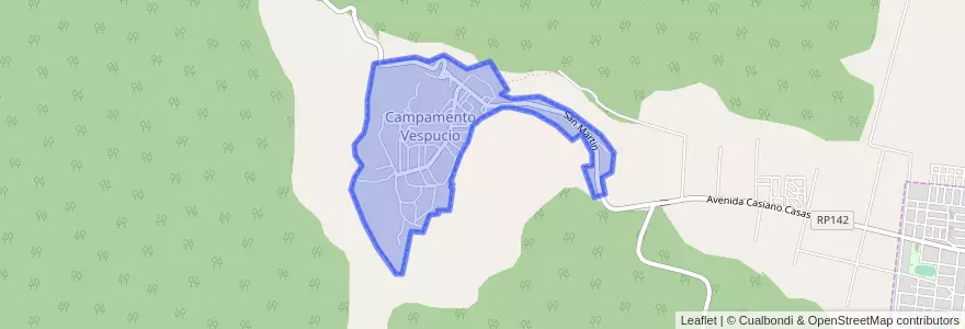 Mapa de ubicacion de Campamento Vespucio.
