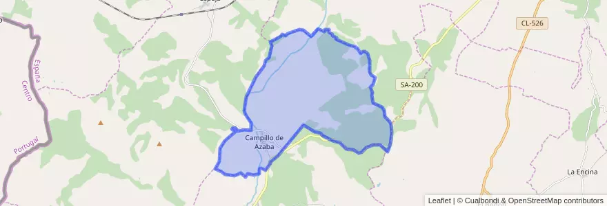 Mapa de ubicacion de Campillo de Azaba.