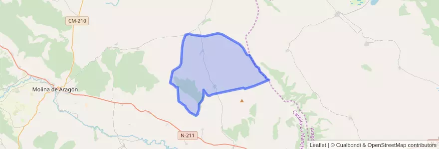 Mapa de ubicacion de Campillo de Dueñas.