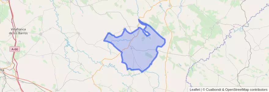 Mapa de ubicacion de Campillo de Llerena.