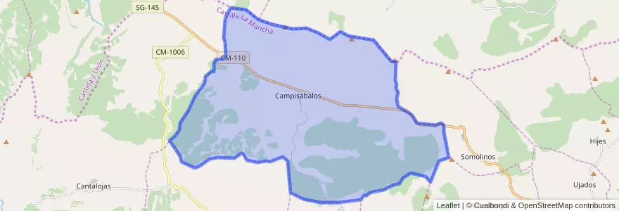 Mapa de ubicacion de Campisábalos.
