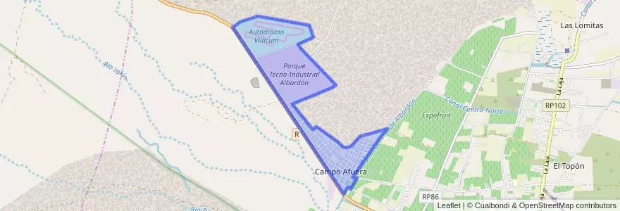 Mapa de ubicacion de Campo Afuera.