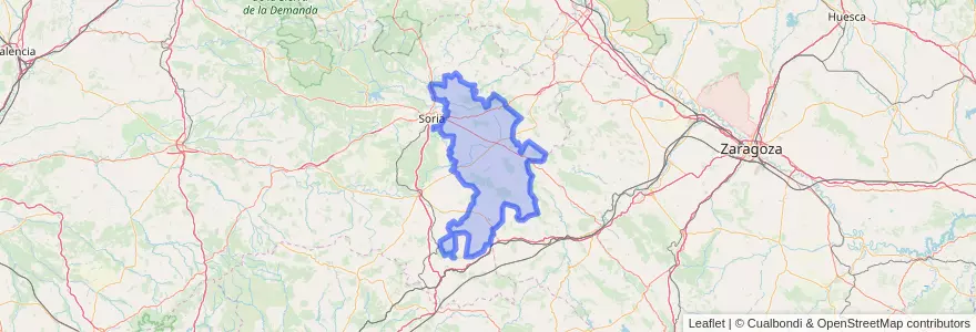 Mapa de ubicacion de Campo de Gómara.