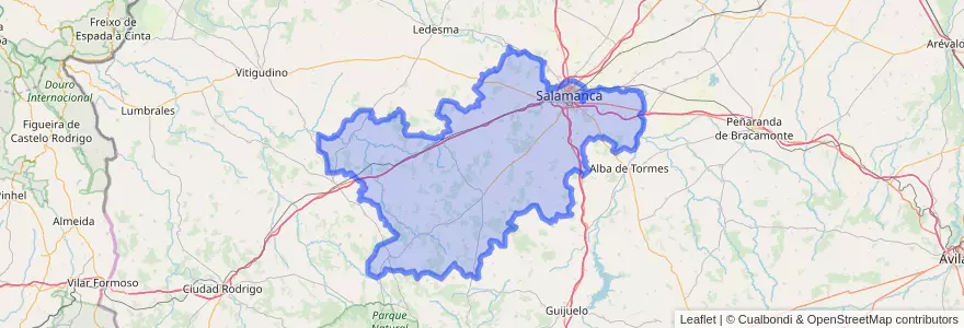 Mapa de ubicacion de Campo de Salamanca.