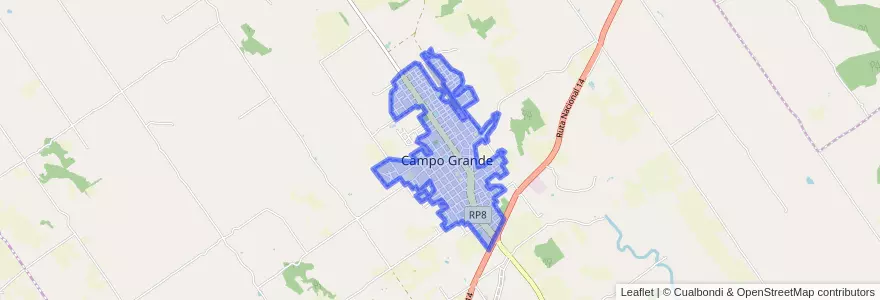Mapa de ubicacion de Campo Grande.