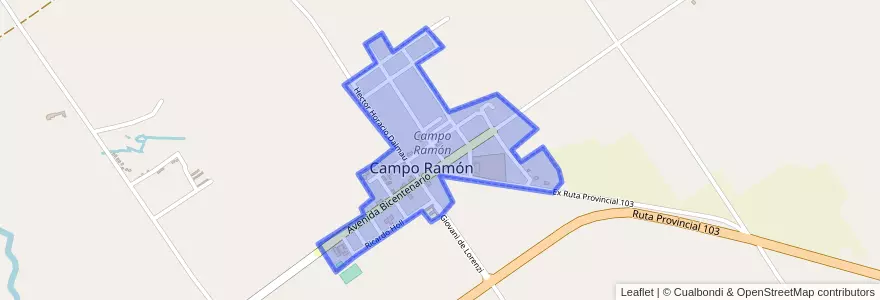 Mapa de ubicacion de Campo Ramón.