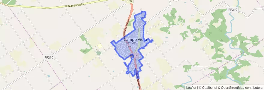 Mapa de ubicacion de Campo Viera.