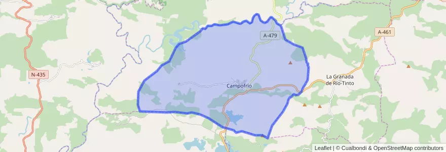 Mapa de ubicacion de Campofrío.