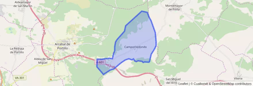 Mapa de ubicacion de Camporredondo.