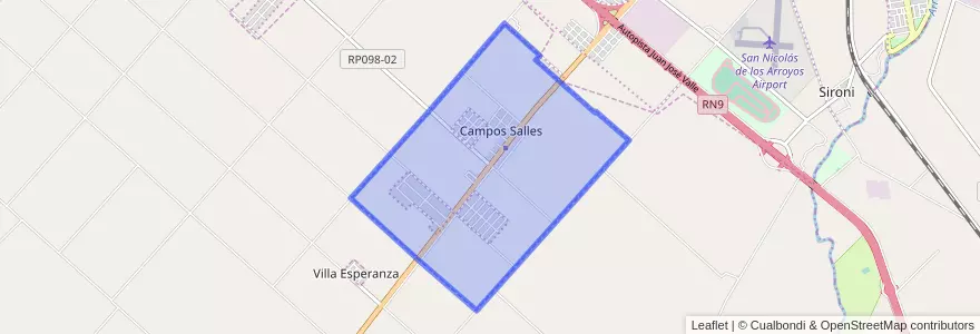 Mapa de ubicacion de Campos Salles.