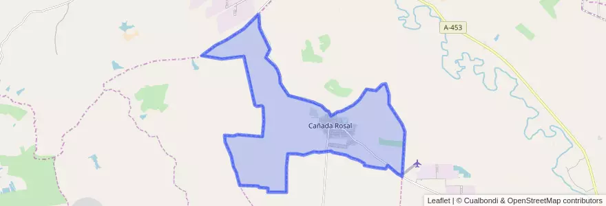 Mapa de ubicacion de Cañada Rosal.
